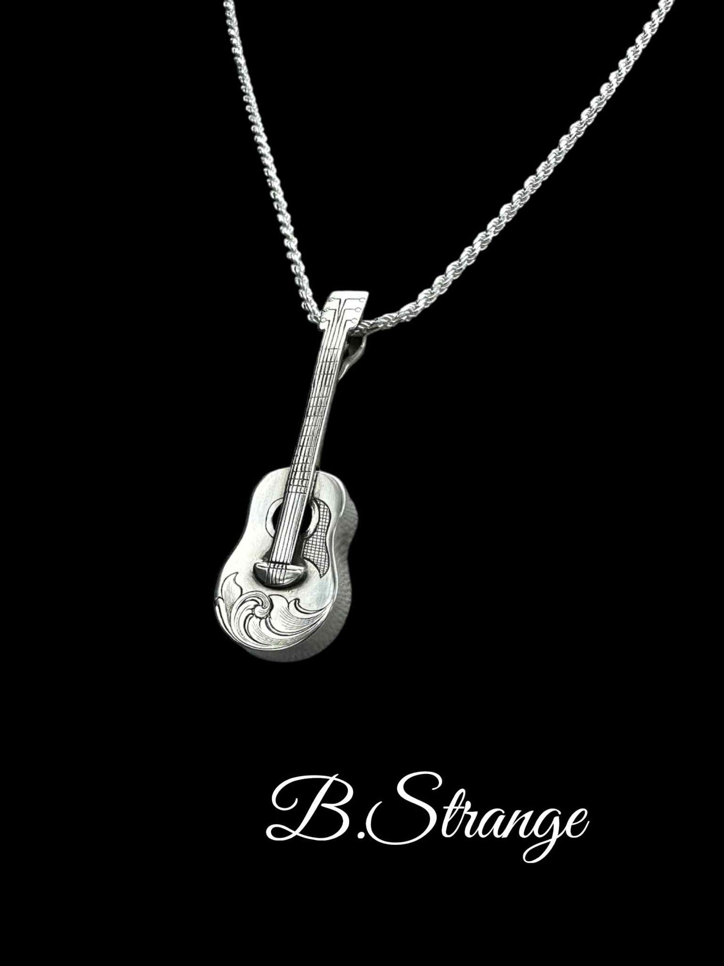 Sterling guitar pendant