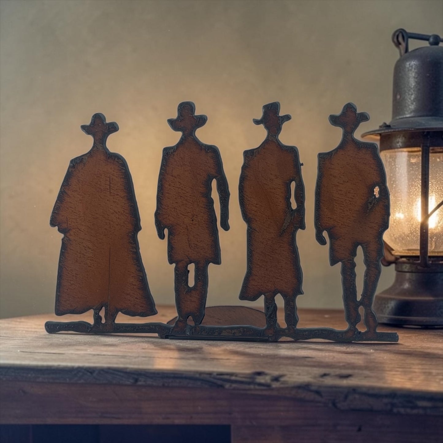 Rustic Metal Tombstone Lawmen Inspired Cowboys