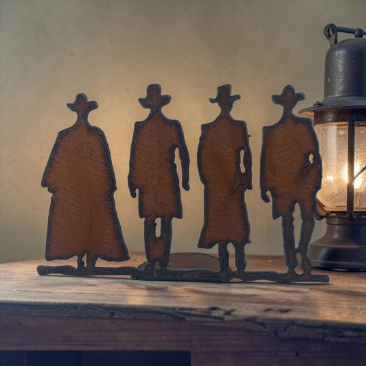 Rustic Metal Tombstone Lawmen Inspired Cowboys