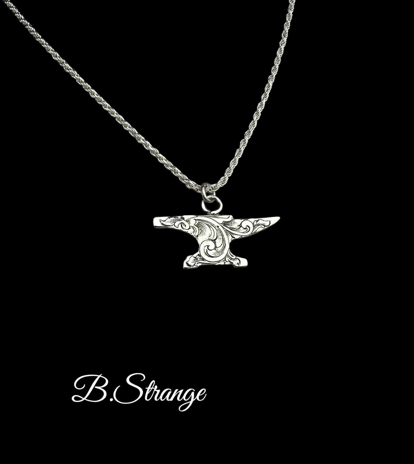 Sterling Anvil Pendant